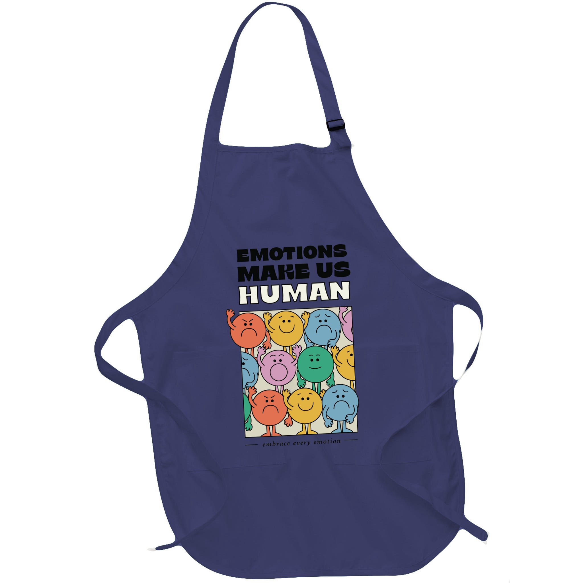 Emotions Make Us Human Retro Mental Health Positive Quote Apron