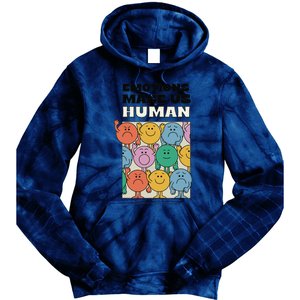 Emotions Make Us Human Retro Mental Health Positive Quote Tie Dye Hoodie