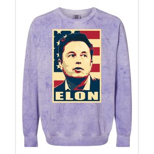 Elon Musk USA Retro Colorblast Crewneck Sweatshirt