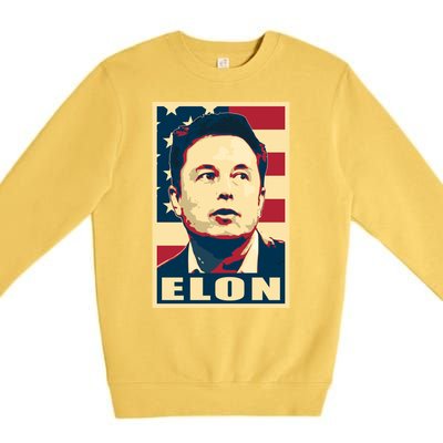 Elon Musk USA Retro Premium Crewneck Sweatshirt