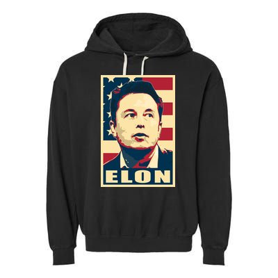 Elon Musk USA Retro Garment-Dyed Fleece Hoodie