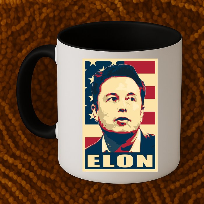 Elon Musk USA Retro Mug