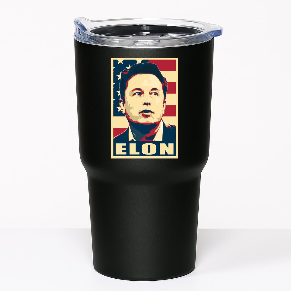 Elon Musk USA Retro Tumbler