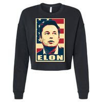 Elon Musk USA Retro Cropped Pullover Crew