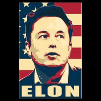 Elon Musk USA Retro Cropped Pullover Crew