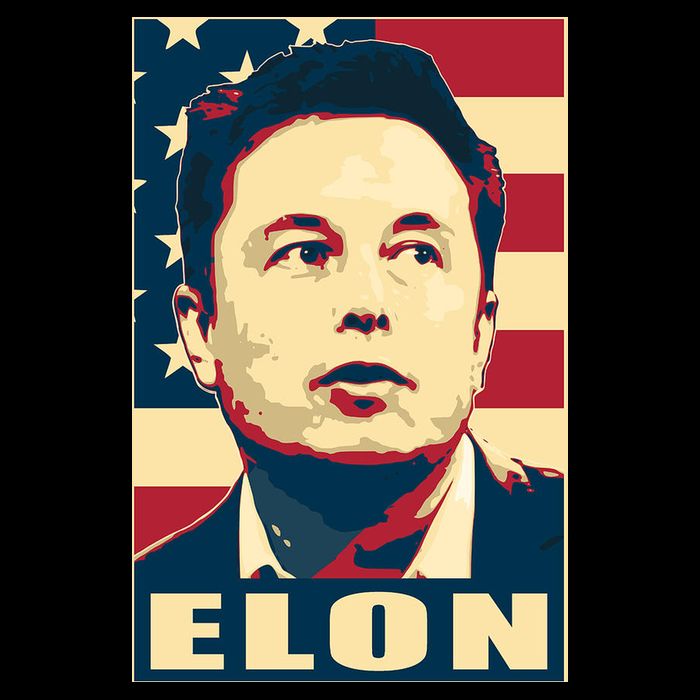 Elon Musk USA Retro Cropped Pullover Crew