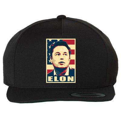 Elon Musk USA Retro Wool Snapback Cap