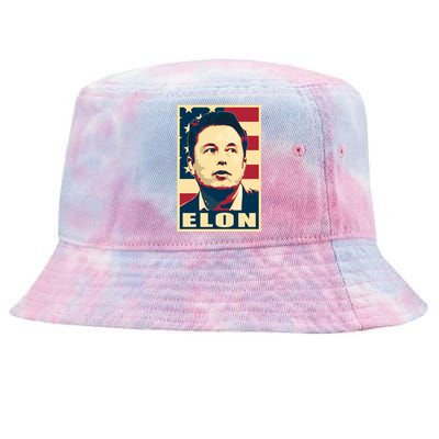 Elon Musk USA Retro Tie-Dyed Bucket Hat