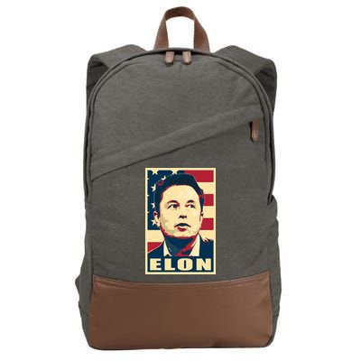 Elon Musk USA Retro Cotton Canvas Backpack