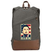 Elon Musk USA Retro Cotton Canvas Backpack