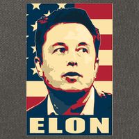 Elon Musk USA Retro Cotton Canvas Backpack