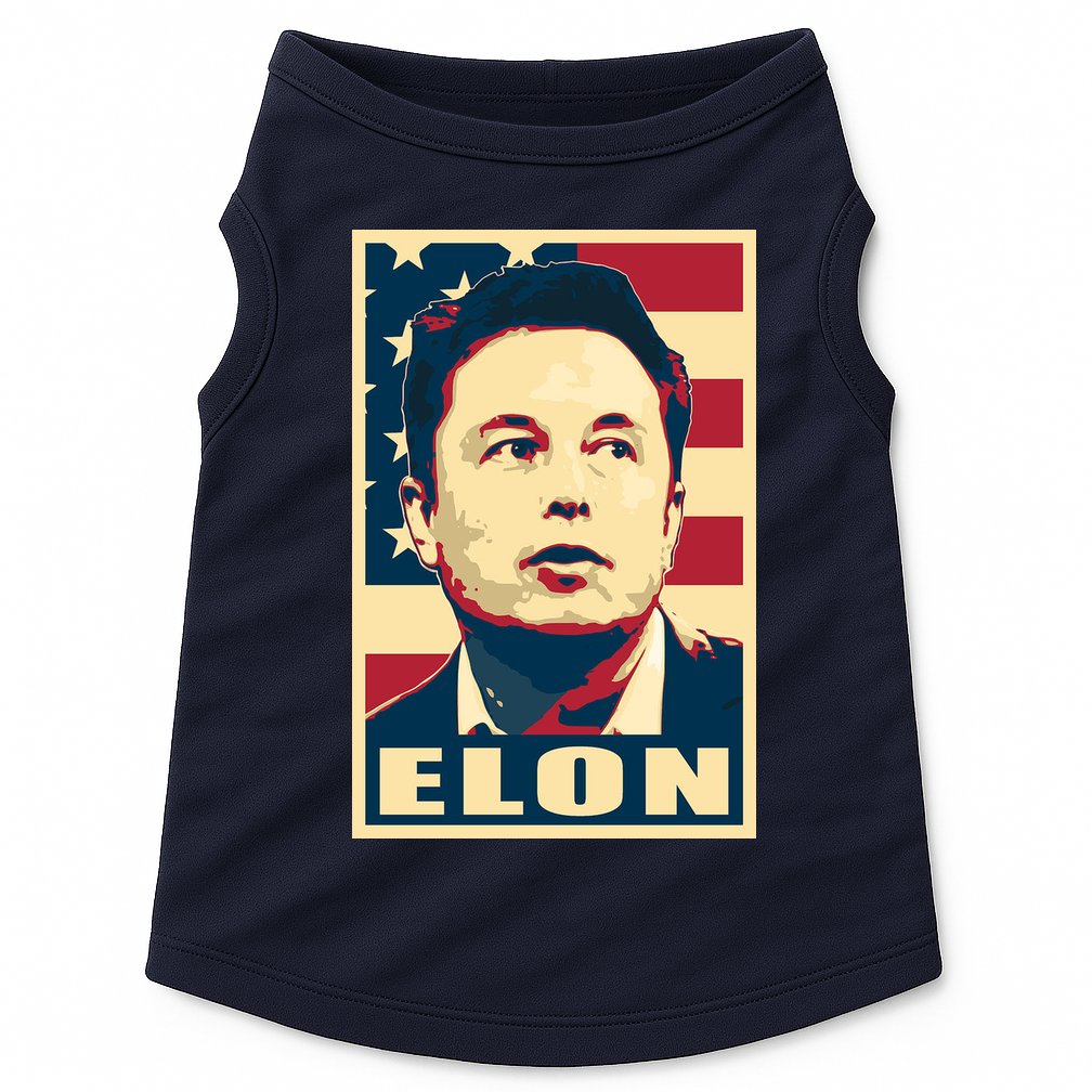 Elon Musk USA Retro Doggie Tank