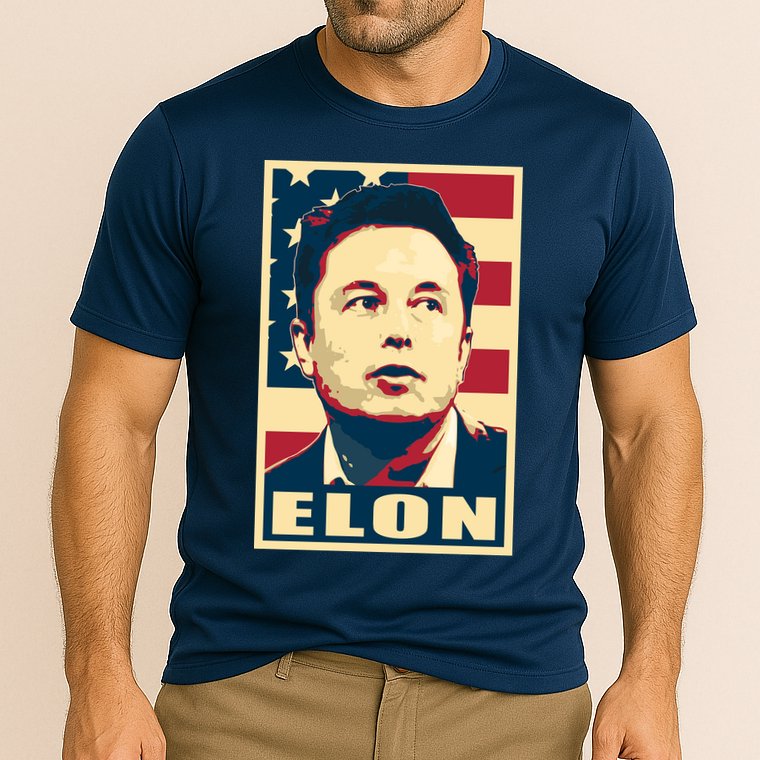 Elon Musk USA Retro Performance Shirt