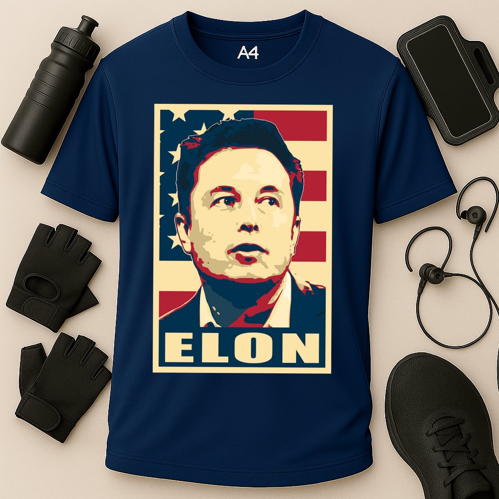 Elon Musk USA Retro Performance Shirt