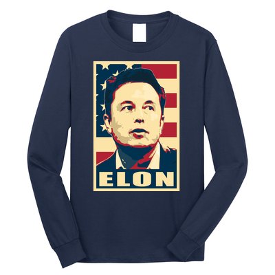 Elon Musk USA Retro Long Sleeve Shirt