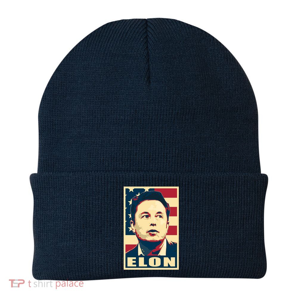 Elon Musk USA Retro Beanie