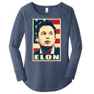 Elon Musk USA Retro Women's Perfect Tri Tunic Long Sleeve Shirt