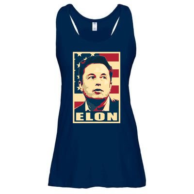 Elon Musk USA Retro Ladies Essential Flowy Tank