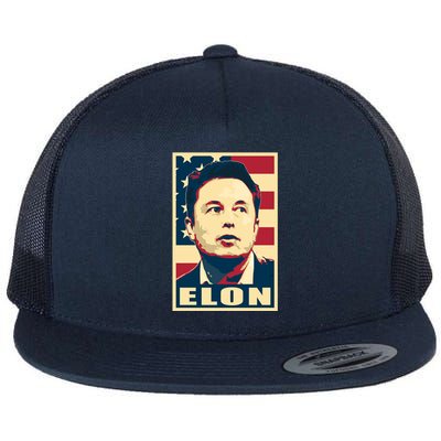 Elon Musk USA Retro Flat Bill Trucker Hat