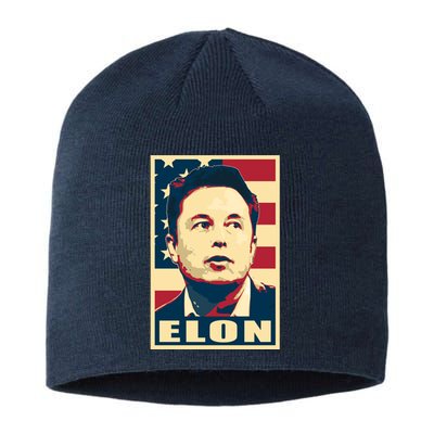 Elon Musk USA Retro Sustainable Beanie