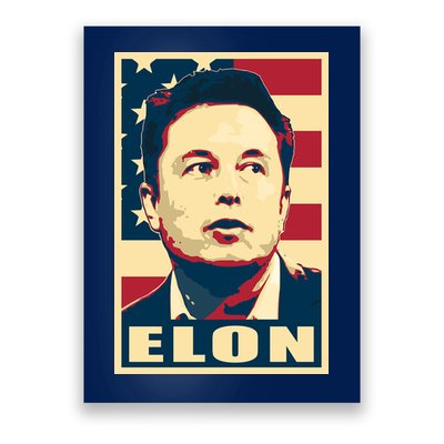 Elon Musk USA Retro Poster