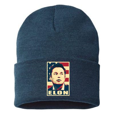 Elon Musk USA Retro Sustainable Knit Beanie