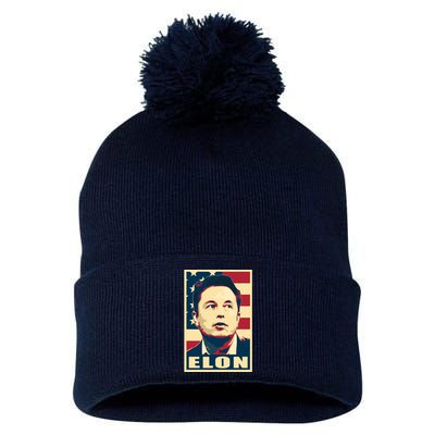 Elon Musk USA Retro Pom Pom 12in Knit Beanie