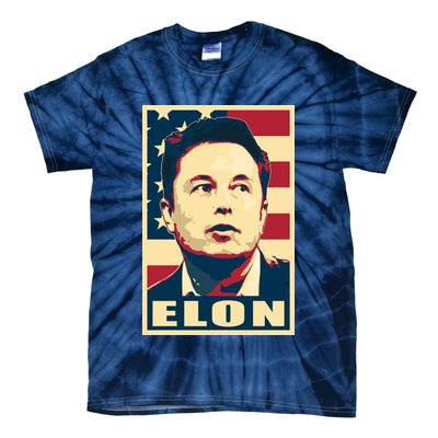 Elon Musk USA Retro Tie-Dye T-Shirt