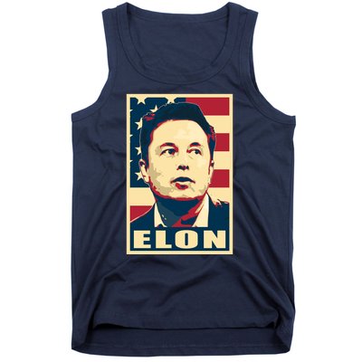 Elon Musk USA Retro Tank Top