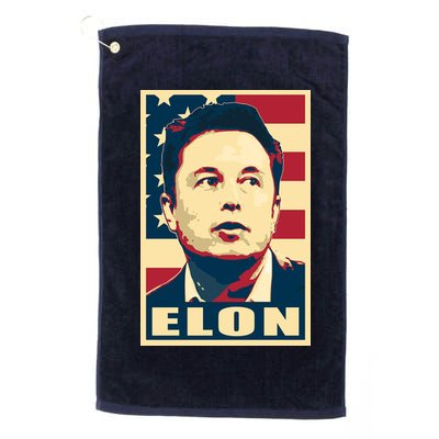 Elon Musk USA Retro Golf Towel