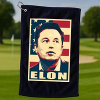 Elon Musk USA Retro Golf Towel