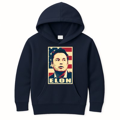 Elon Musk USA Retro Kids Hoodie