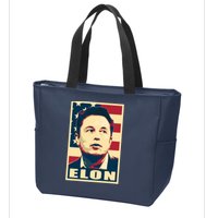 Elon Musk USA Retro Zip Tote Bag