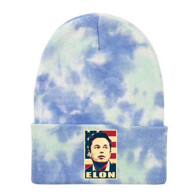 Elon Musk USA Retro Tie Dye 12in Knit Beanie