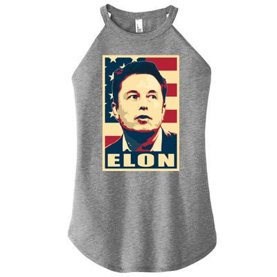 Elon Musk USA Retro Women’s Perfect Tri Rocker Tank