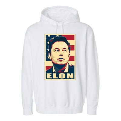 Elon Musk USA Retro Garment-Dyed Fleece Hoodie