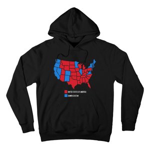 Election Map United States Of America Dumbistan Funny Hoodie