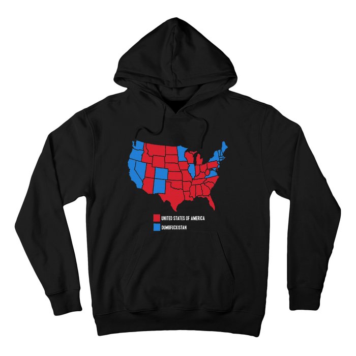 Election Map United States Of America Dumbistan Funny Hoodie