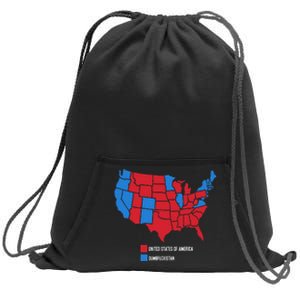 Election Map United States Of America Dumbistan Funny Sweatshirt Cinch Pack Bag