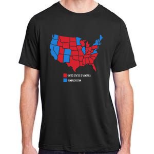 Election Map United States Of America Dumbistan Funny Adult ChromaSoft Performance T-Shirt