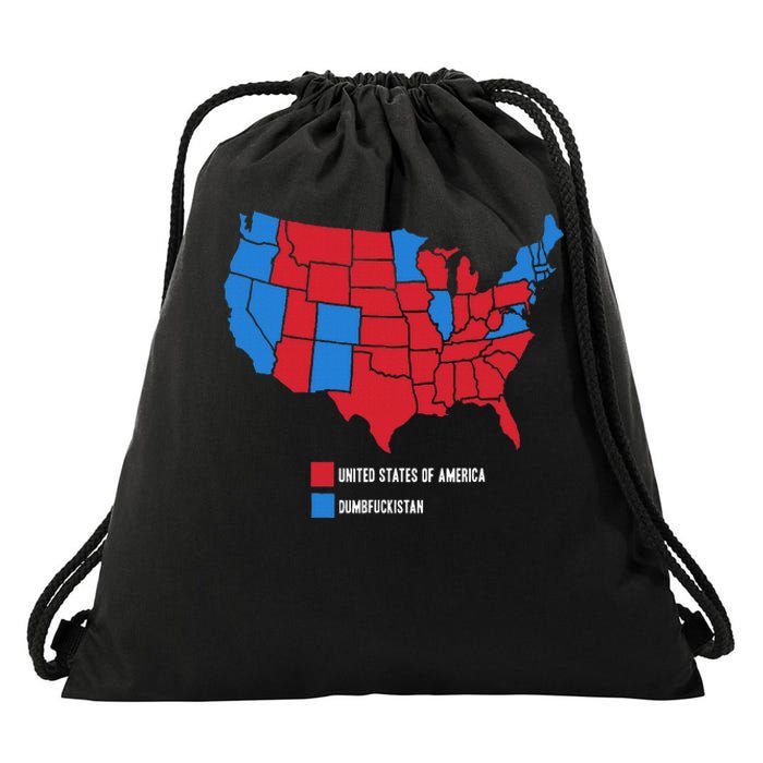 Election Map United States Of America Dumbistan Funny Drawstring Bag