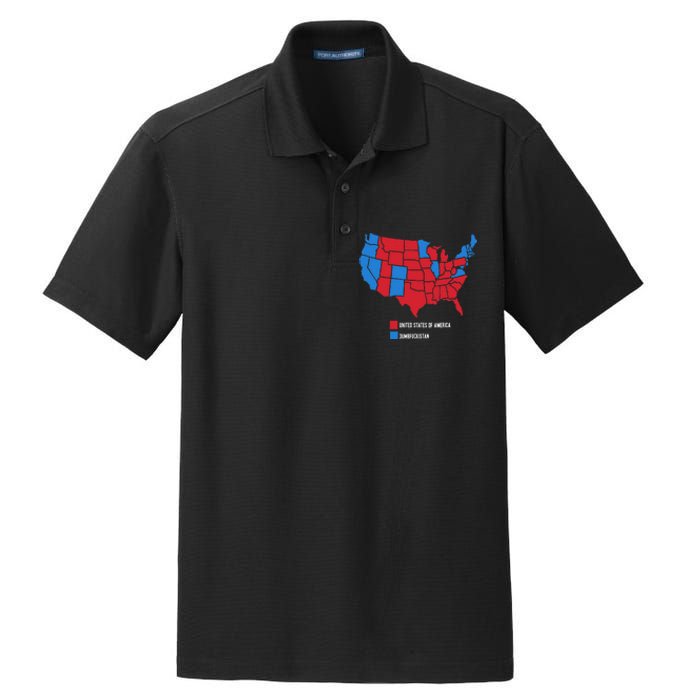 Election Map United States Of America Dumbistan Funny Dry Zone Grid Polo