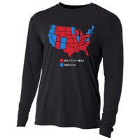 Election Map United States Of America Dumbistan Funny Cooling Performance Long Sleeve Crew