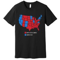 Election Map United States Of America Dumbistan Funny Premium T-Shirt