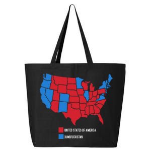 Election Map United States Of America Dumbistan Funny 25L Jumbo Tote