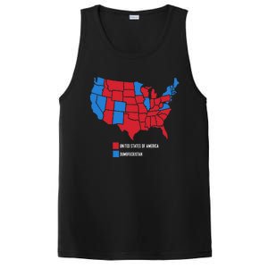 Election Map United States Of America Dumbistan Funny PosiCharge Competitor Tank