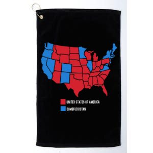 Election Map United States Of America Dumbistan Funny Platinum Collection Golf Towel