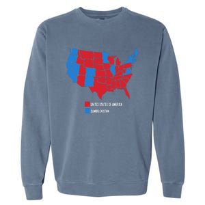 Election Map United States Of America Dumbistan Funny Garment-Dyed Sweatshirt