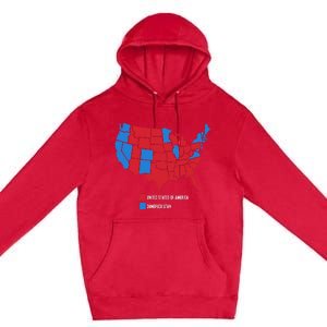 Election Map United States Of America Dumbistan Funny Premium Pullover Hoodie