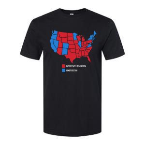 Election Map United States Of America Dumbistan Funny Softstyle CVC T-Shirt